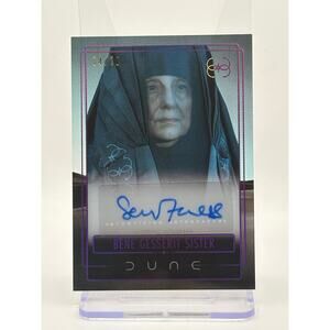 2025 Topps Dune Souad Faress as Bene Gesserit Sister Acrylics Purple Auto /10 SP
